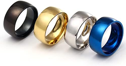 Anéis azuis de 8mm de Kolesso para homens e mulheres anel personalizado personalizando anel gravado anel-75876