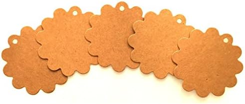 LWR Crafts 100 Hang Tags Round Round com Jute Twines 100ft