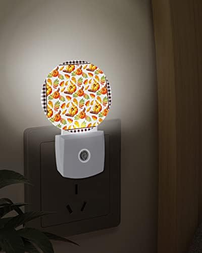 Marrom branco xadrez marrom verificação noturna luz para crianças, adultos, meninos, meninas, criança, viveiro de bebês, banheiro quarto corredor plug plug in Wall Night Light Sensor automático Ação