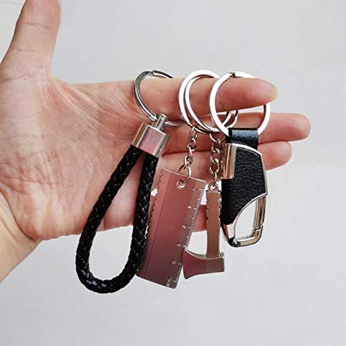 Keychain com anel -chave, carabiner 4pcs Chain Chain Clip Hook para chaves de carro, etiqueta de cachorro e cadeia