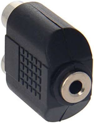 FELECT 3,5mm fêmea a 2 RCA Conector feminino Adaptador Couplador para estéreo Vídeo Av TV TV Converter 2pcs