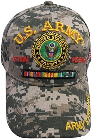 O veterano do Vietnã dos EUA Vietnã Bandeira dos EUA BATA OFICIAL LICENCIADO MILITAL BASEBOL CAP