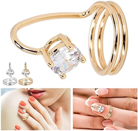 Anel de abertura da unha angrek, anel de unhas femininas Decoração do anel de unhas de dedão Decoração de anel de unhas Anel de unhas criativas ajustáveis ​​para mulheres garotas