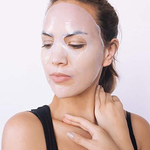 Máscara de máscara hidratante de bio celulose com máscara de lençol facial com ácido hialurônico-beleza coreana Face Skin Care Treatment-absorve impurezas, desintoxica-hidrata, nutrição-anti-inflamatória