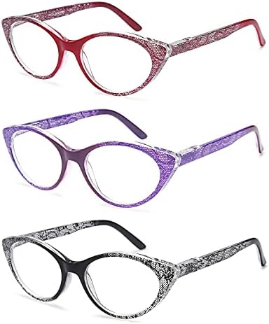 Eyeurl Cat Eye Reading Glasses For Women - Blocking Blocking Blocking Spring Teld Anti -Eyestrain Women Leitors