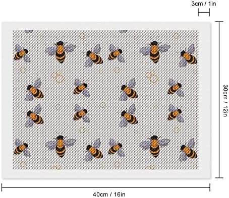 Kits de pintura de diamante de abelhas engraçadas kits de diamante 5d DIY FLILHO FLILL SHINESTONE Decoração de parede para adultos 12 x16