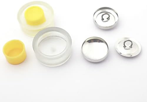 Botões de tampa do botão Diy Table Buttons KitApata Cover Kit Botões de tampa com arame Backs -Size 30 Botões com cobertura