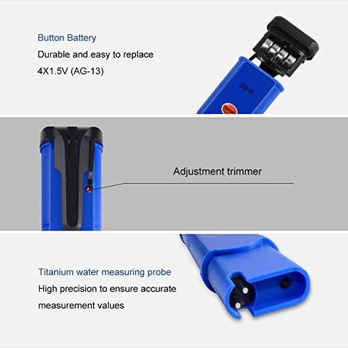 Testador de qualidade da água JF-XUAN Pen do medidor TDS TDS Digital LCD, TDS-982 Faixa de testadores de qualidade da água: 0 ~ 1999ppm, precisão: +/- 2% f/s, Resolução: 1 ppm preciso