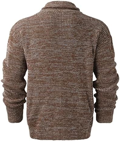 Sweater Wocachi Cardigan Casat for Mens Winter Winter Basted Collar Collar Fit Fit Fit Knit Cardigans Casuais Jaquetas