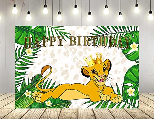 O cenário do rei leão para festa de aniversário suprimentos verdes da bandeira do chá de bebê selvagem da selva selvagem para decoração