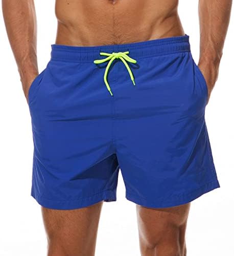 Troncos de natação masculinos shorts de praia seca rápida de baús de natação com bolsos masculinos de ginástica de ginástica de