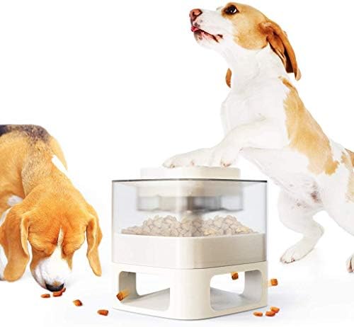 Alimentador de alimentos para cães, alimentador de alimentos para animais de estimação, dispensador de alimentos para cães com desempenho interativo