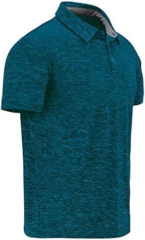Segundo camisas pólo para homens, umidade wicking de manga curta performance esportivo de desempenho tático de tênis tênis de golfe tático