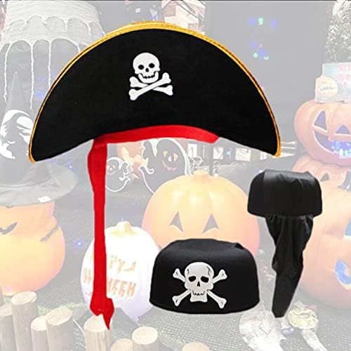 Nuobesty Private Hat Hat Hat Party Cosplay adereços para o Halloween Masquerade 2pcs
