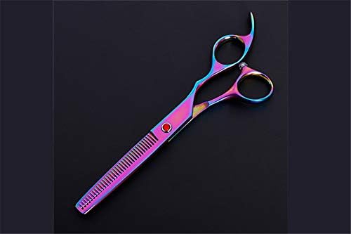 Senhores de tesoura XJPB Pet Scissors Defina o corpo colorido e aparador facial de lodo tesouras curvas para cabelos