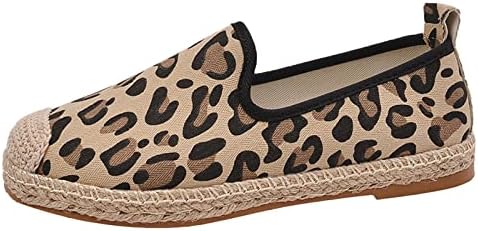 Sapatos de vestido plano para mulheres sapatos femininos moda de leopardo impressão plana sola sola fishmans sapatos malha sapatos casuais