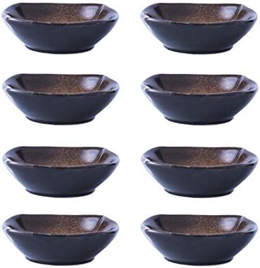 Placas de sobremesa de molho de soja de porcelana de estilo japonês - 8- Pacote de molho de molho multiuso de molho de molho ideal
