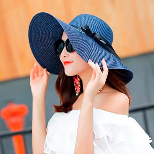 Chapéu de balde de protetor solar de verão para mulheres Casual Sun Hat Hat Brim Hats Viagem de férias Viagem ao ar livre Capas de