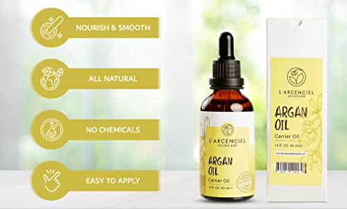 L'Arcenciel Skincare Argan Oil puro e natural, prensado a frio, cabelo, pele e unhas