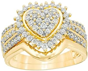 2023 jóias anéis de jóias engajamento cardíaco amoroso 3a Anel de zircão conjunta jóias para mulheres anel de onda alta e
