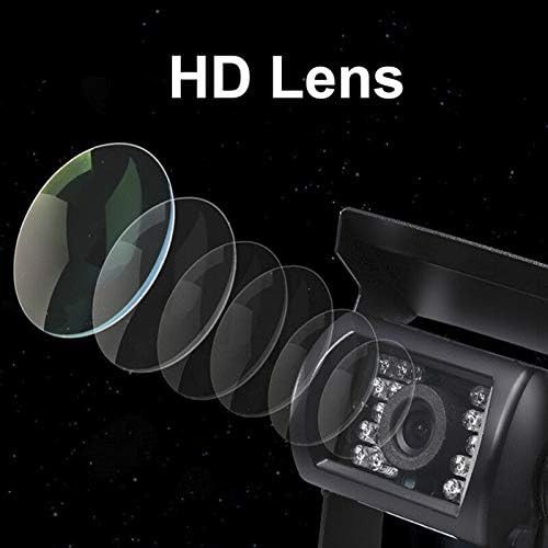 Câmera de backup de caminhão Pesado 18 LED IR Visão noturna Ir Impervenção de 12-24V de largura de largura 360 graus