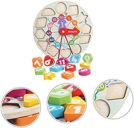 Toyandona 1 Definir relógio Cognição de ensino Ajuda Baby Puzzle Tools Woods Ferramentas de madeira Toys de relógio