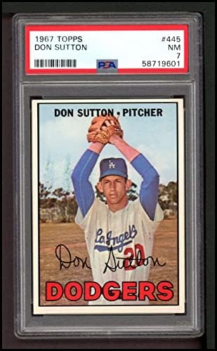 1967 Topps 445 Don Sutton Los Angeles Dodgers PSA PSA 7.00 Dodgers
