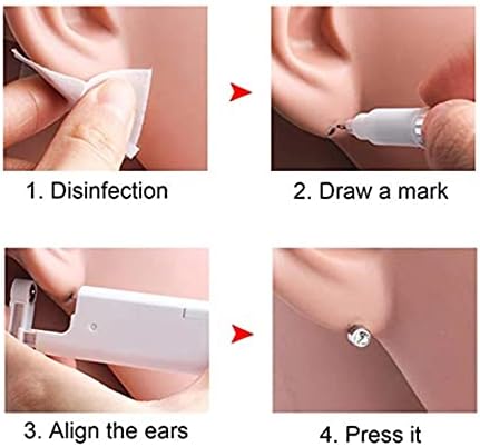 Chuanci 6pcs Misture 6 estilos unidade de piercing auto -orelha descartável Cartilagem TRAGUS HELIX GISTA DE PERIGURAÇÃO ESTÉRIA SEM PIERCEIRA DO PIERCELA MÁQUIT DE TOOL
