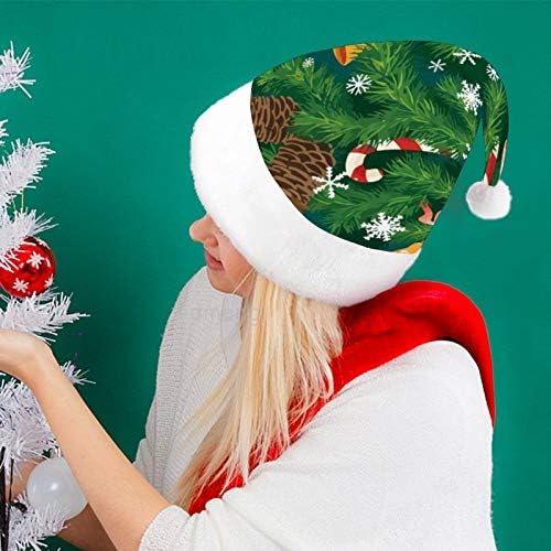 Chapéu de Papai Noel de Natal, acessórios de Natal chapéu de férias de natal para adultos, Unisex Comfort Hats de