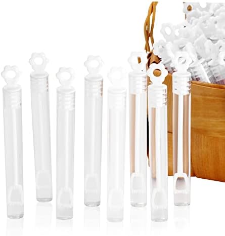 180 peças Mini Bubble Wands Set, White Petal Bubble Wand para casamentos, dia dos namorados, aniversários, comemorações, festa