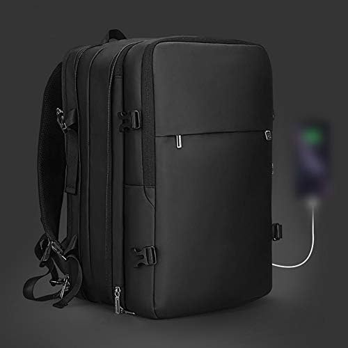 A mochila masculina do FLJKCT é adequada para o laptop de 17 polegadas USB Charging Multi-camada de viagem Space Travel Men's Bag
