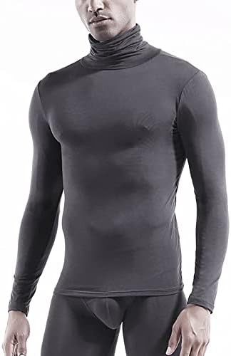 Tops de colarinho alto de colarinho quente de outono de manga comprida e confortável camisa de base sólida cor de 2 peças pacote de 2 peças