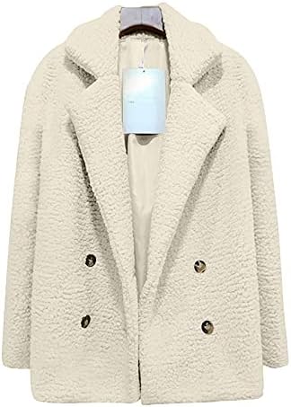 Casaco de lã do Suleux feminino suéteres para mulheres jaqueta xadrez de jaqueta de couro marrom de búfalo jaqueta de lã de jaqueta feminina de botão de botão