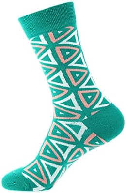 Meias de impressão geométrica para meias femininas meias de impressão presentes de algodão de algodão - meias engraçadas sem show meias de caminhada Mulheres