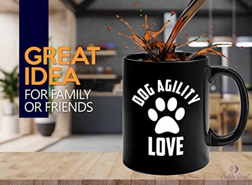 Treinamento para cães Caça de café 11oz preto - cão Aglity Love - treinador treinador de cachorro proprietário de filhote
