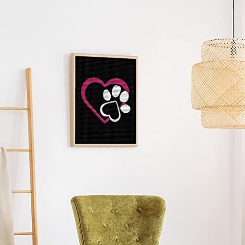PAW Heart Custom Diamond Painting Kits Paint Art Picture By Numbers for Home Wall Decoration 16 X20