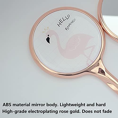 NZNB espelho portátil portátil espelhos decorativos de mão portátil Compact espelho com alça para maquiagem de rosto