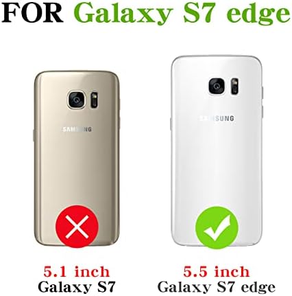 Kudini para a caixa da borda Samsung Galaxy S7, capa de telefone Galaxy S7 para mulheres glitter cristal macio transparente