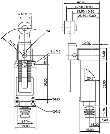 Hajus 1pcs impermeável ME-8104 interruptor limite CA momentâneo 250V/5A 8104 Chave de alternância ajustável rotativa