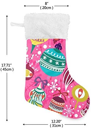 Pimilagu XMA Christmas Christmas meias 1 pacote 17,7 , meias penduradas para decoração de Natal