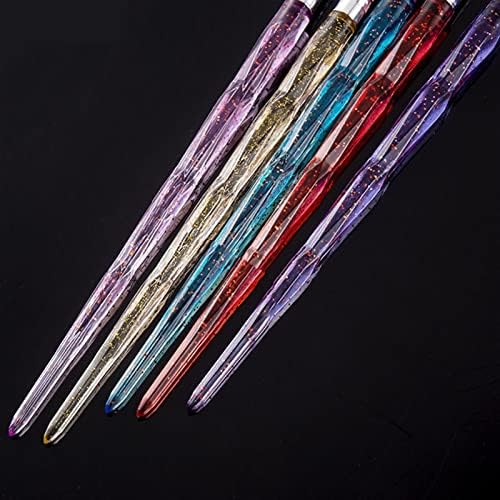 Ferramenta 5pcs unhas arte transparente pincel linhas de pincel listra escultura de flores da ferramenta de caneta manicure