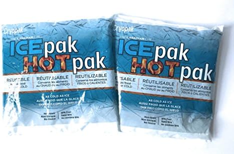 Pacote de gelo macio reutilizável Criopak - pacote de 2 maços de gelo de tamanho grande para lancheiras, refrigeradores