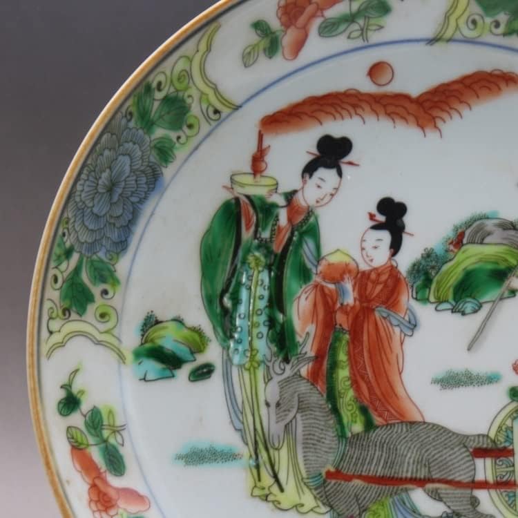 Ldchnh colorido pastel histórias de personagens placas de cerâmica antiga coleção de porcelana antiga