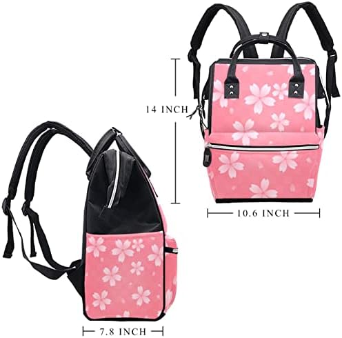 Mochila de viagem Guerotkr, bolsa de fraldas, bolsas de fraldas de mochila, flor de cerejeira floral japonês floral japonês