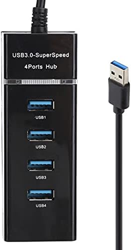 1 a 4 USB 3.0 Hub masculino para fêmea Adaptador USB Splitter de cabo, 3,94 pés Slim & Portableusb 3.0 Hub, adequado