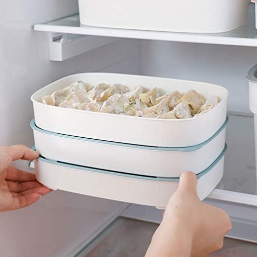 Hemoton 3pcs Refrigerador Recipiente de armazenamento de alimentos com tampa rasa de bacon empilhável guardião de frutas caixa