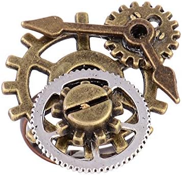 Ailiessy steampunk relógio anéis abertos punk gótico engrenagem de vapor anéis ajustáveis ​​para homens mulheres presentes
