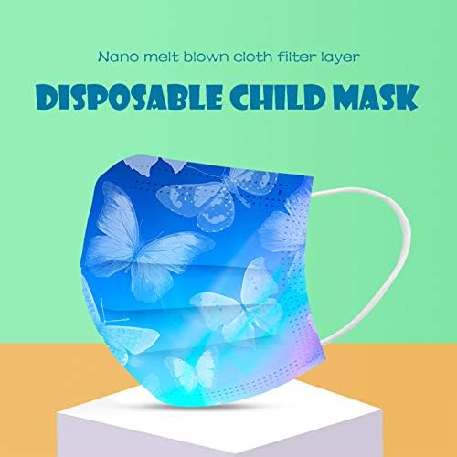 50 PCS Kids Disponível Face_Masks, FacleMasks fofos para crianças de volta à escola, meninos e meninas coloridos de 3 bly protetem Face_Masks com designs
