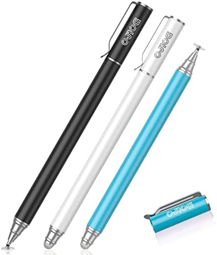 Canetas de caneta para telas de toque, caneta de 2 em 1 em 1 para ipad de alta sensibilidade e precisão capacitiva