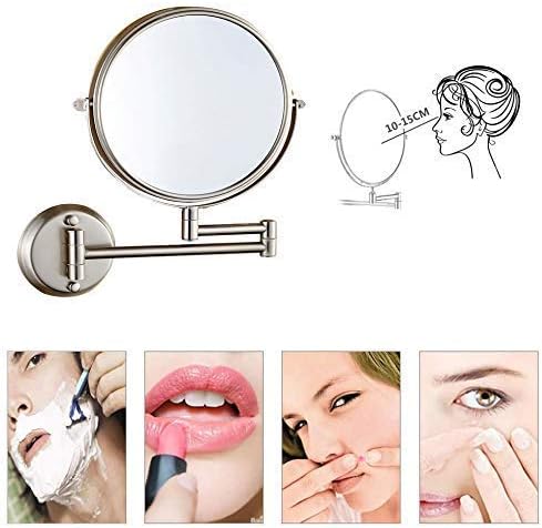 Lianxiao - espelho de maquiagem com 10x, espelho de maquiagem redonda do banheiro, 360 portátil de rotação, ideal para aplicar maquiagem